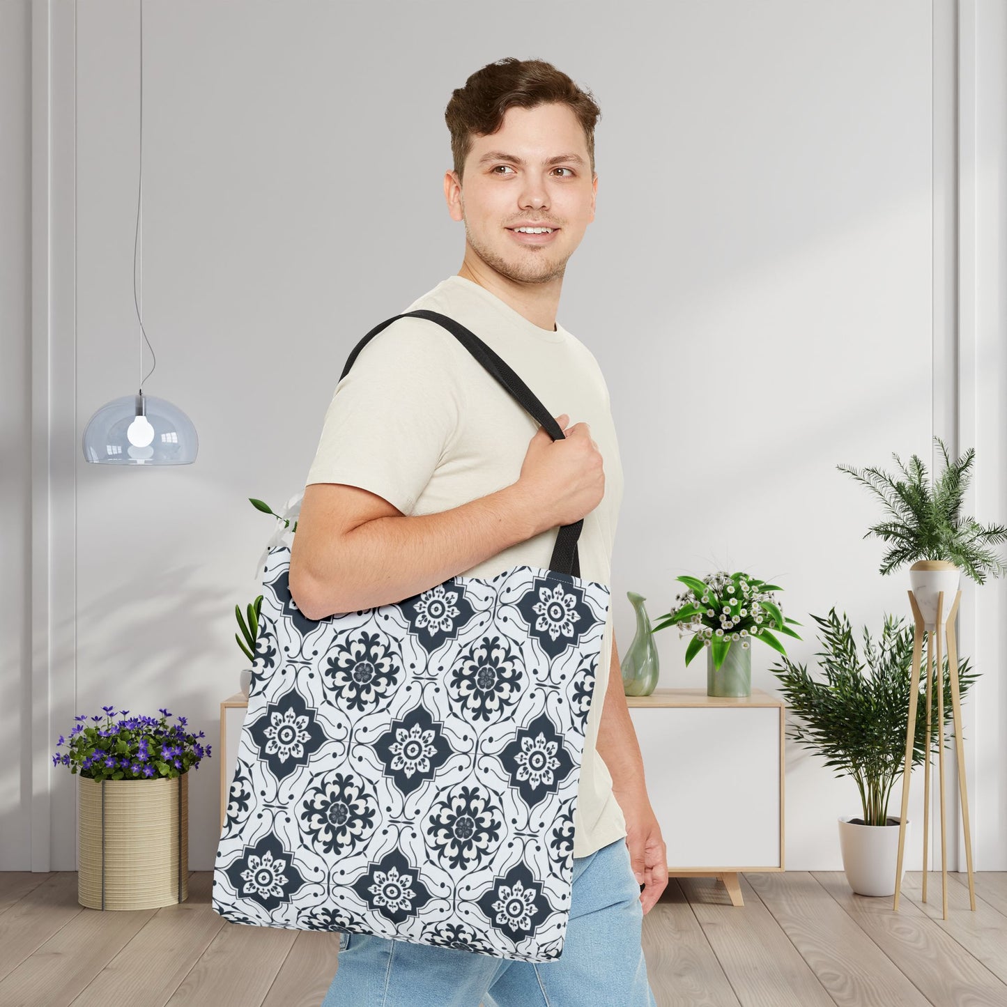Lisbon Noir Canvas Tote Bag