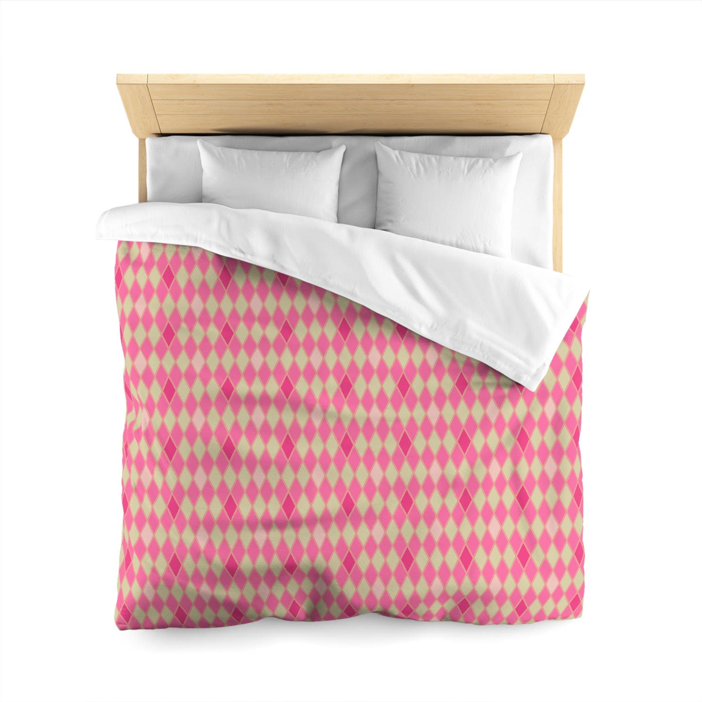 Pink Amour Harlequin Microfiber Duvet Cover