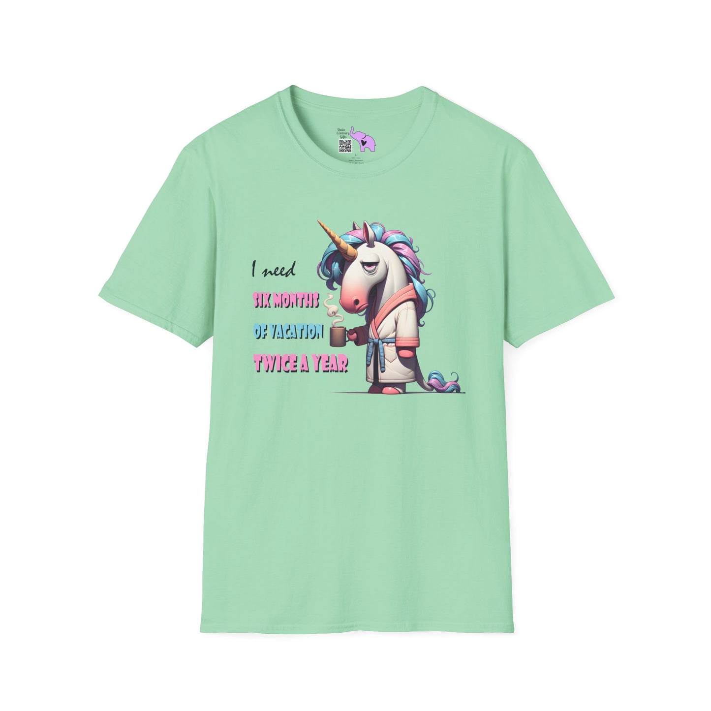 I Need 6 Months of Vacation Twice a Year Adult T-shirt