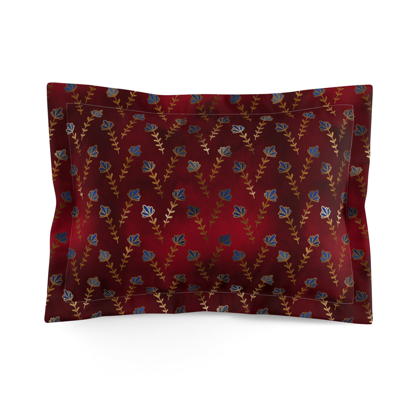 Ruby Night Blossoms Pillow Sham