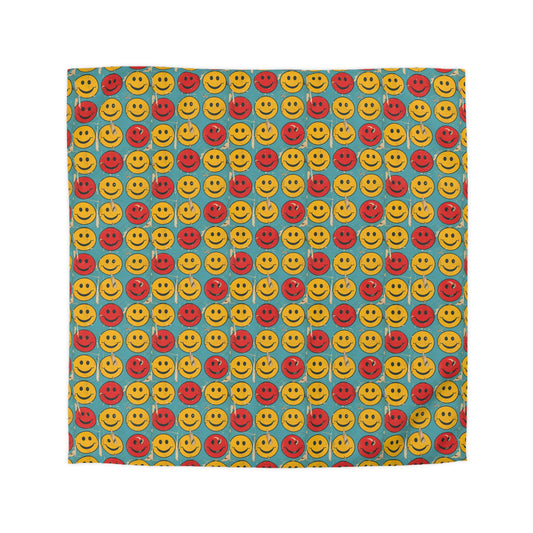 Retro Grins Microfiber Duvet Cover