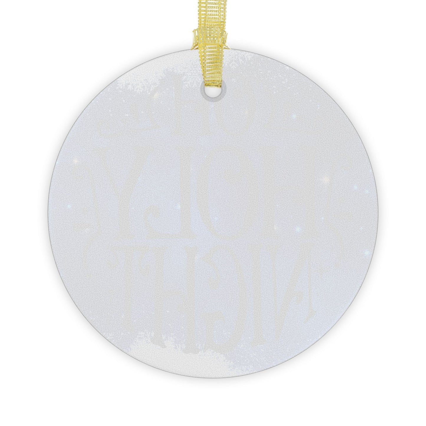 Oh Holy Night Starry Background Glass Ornament