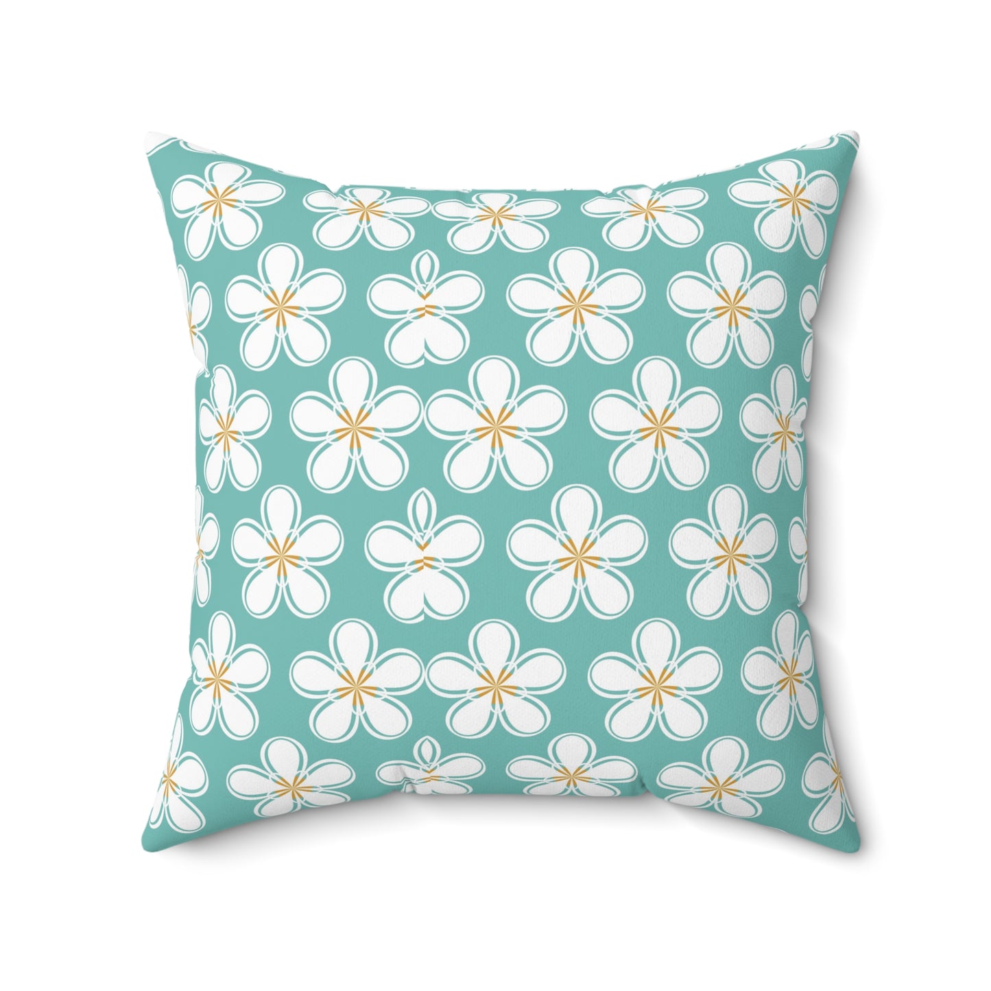 Tealberry Blooms Throw Pillow