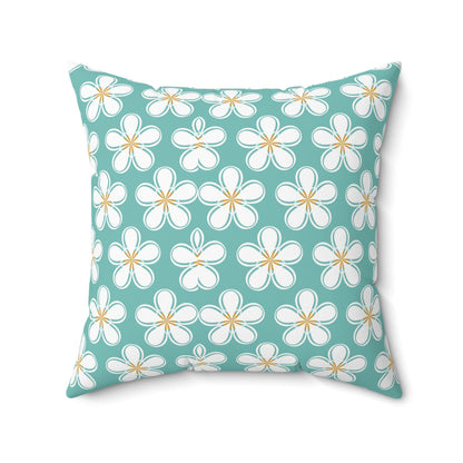 Tealberry Blooms Throw Pillow