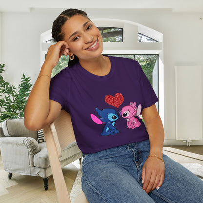 Stitch in Love 2 Adult T-shirt