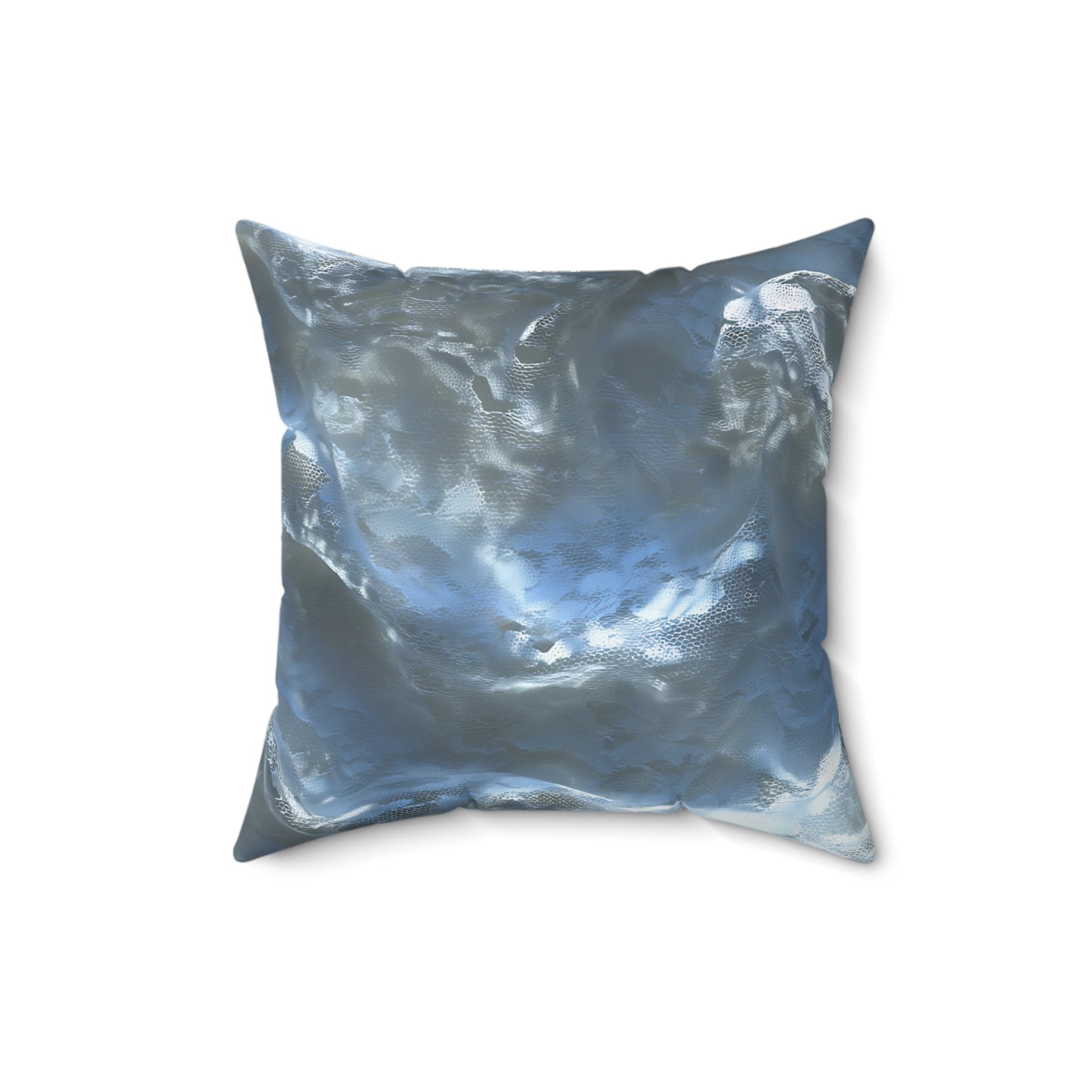 Snowdrift Sheer & Lace Throw Pillow