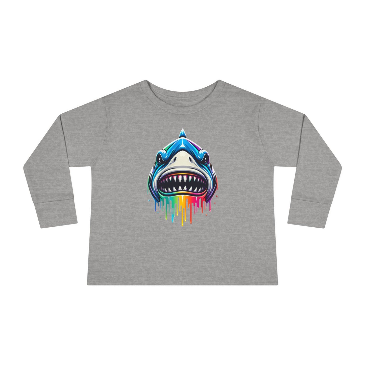 Colorful Shark Toddler Long Sleeve Tee