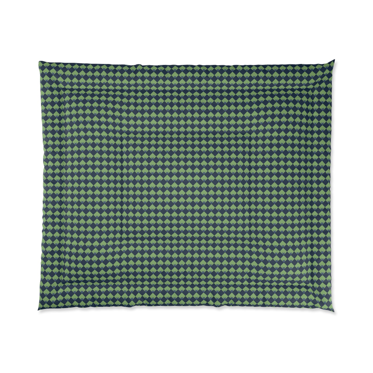 Diamond Bloom-Sage & Navy Comforter
