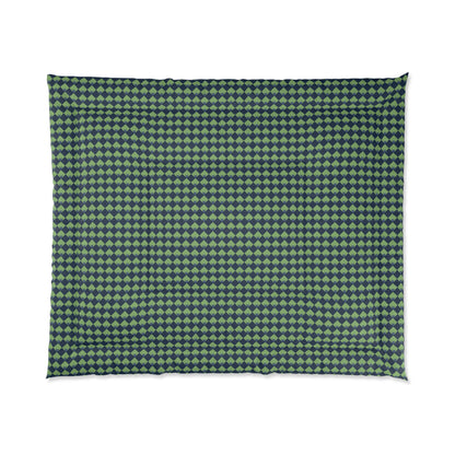 Diamond Bloom-Sage & Navy Comforter