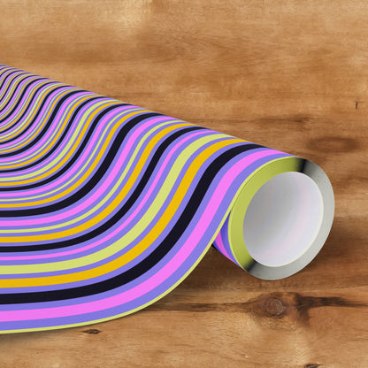 Midnight Pop Stripes Gift Wrap