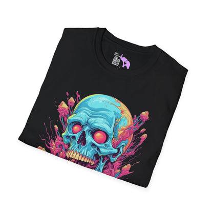 Psycho Skull Adult T-shirt