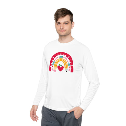 Rainbow Teacher Adult Long Sleeve Tee