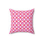 Rosy Star Garden Throw Pillow