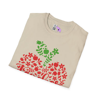 Teacher Apple Heart Adult T-shirt
