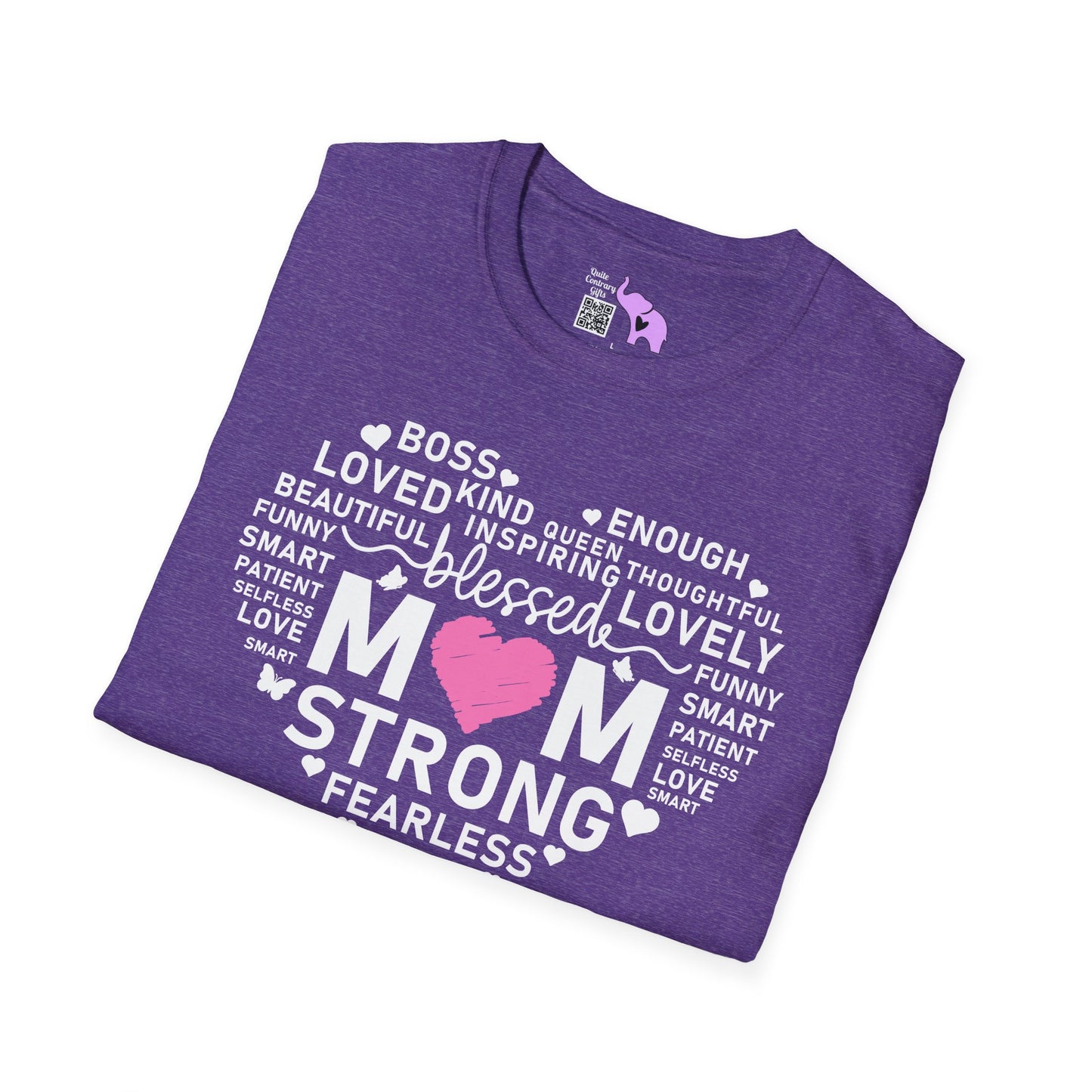 Mom Strong (Heart) Adult T-shirt
