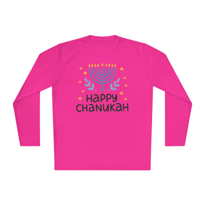 Happy Chanukah Adult Long Sleeve Tee