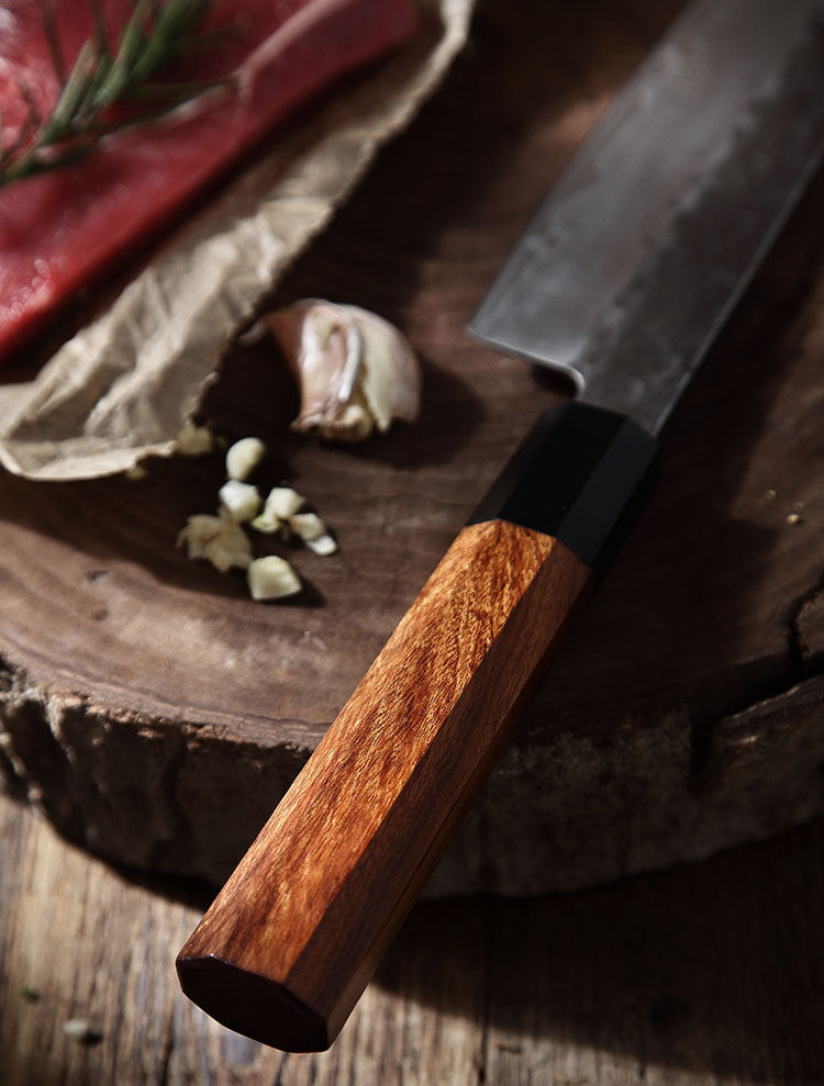 Beautiful Textured Santoku Hand Forged Chef Knife