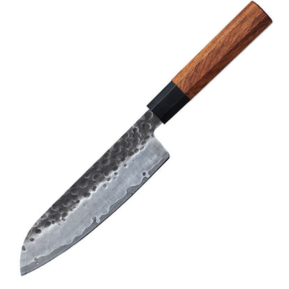 Beautiful Textured Santoku Hand Forged Chef Knife