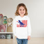 Distressed Patriotic T-Rex Toddler Hoodie