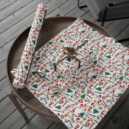 Christmas Soccer Custom Name Wrapping Paper (Micheal)