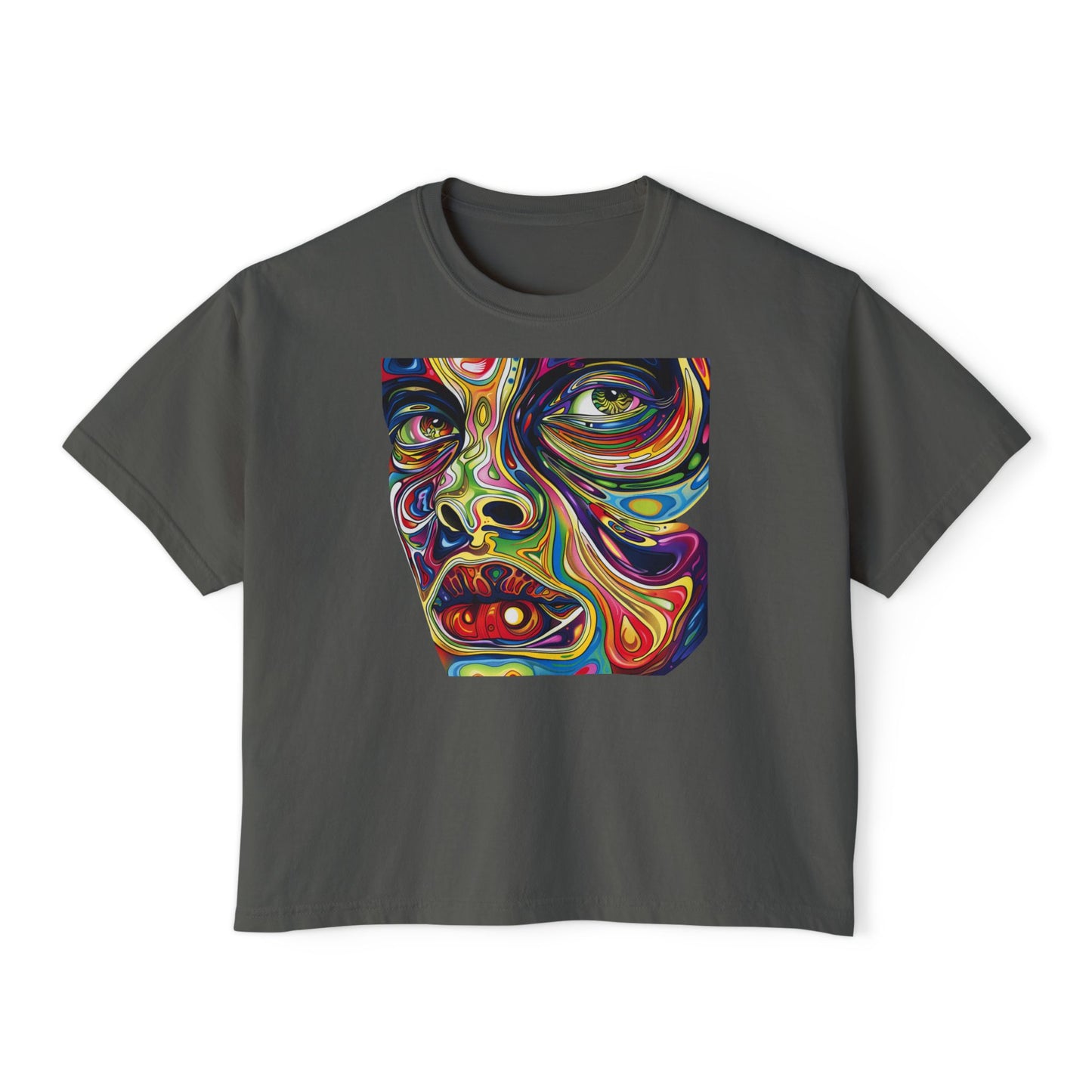 Psychedelic Portrait Women's Boxy Tee