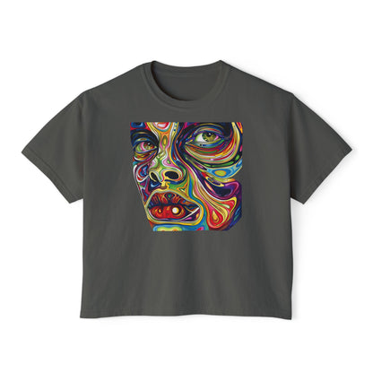 Psychedelic Portrait Women's Boxy Tee