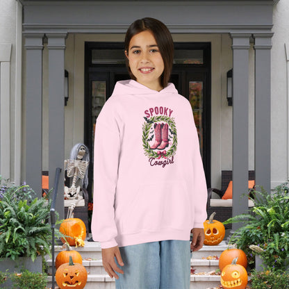 Spooky Cowgirl Youth Heavy Blend Hooded Sweatshirt