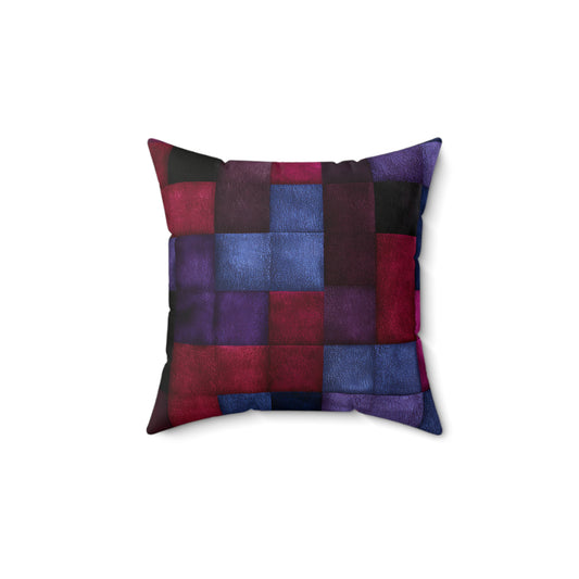 Velvet Mosaic Print Throw Pillow