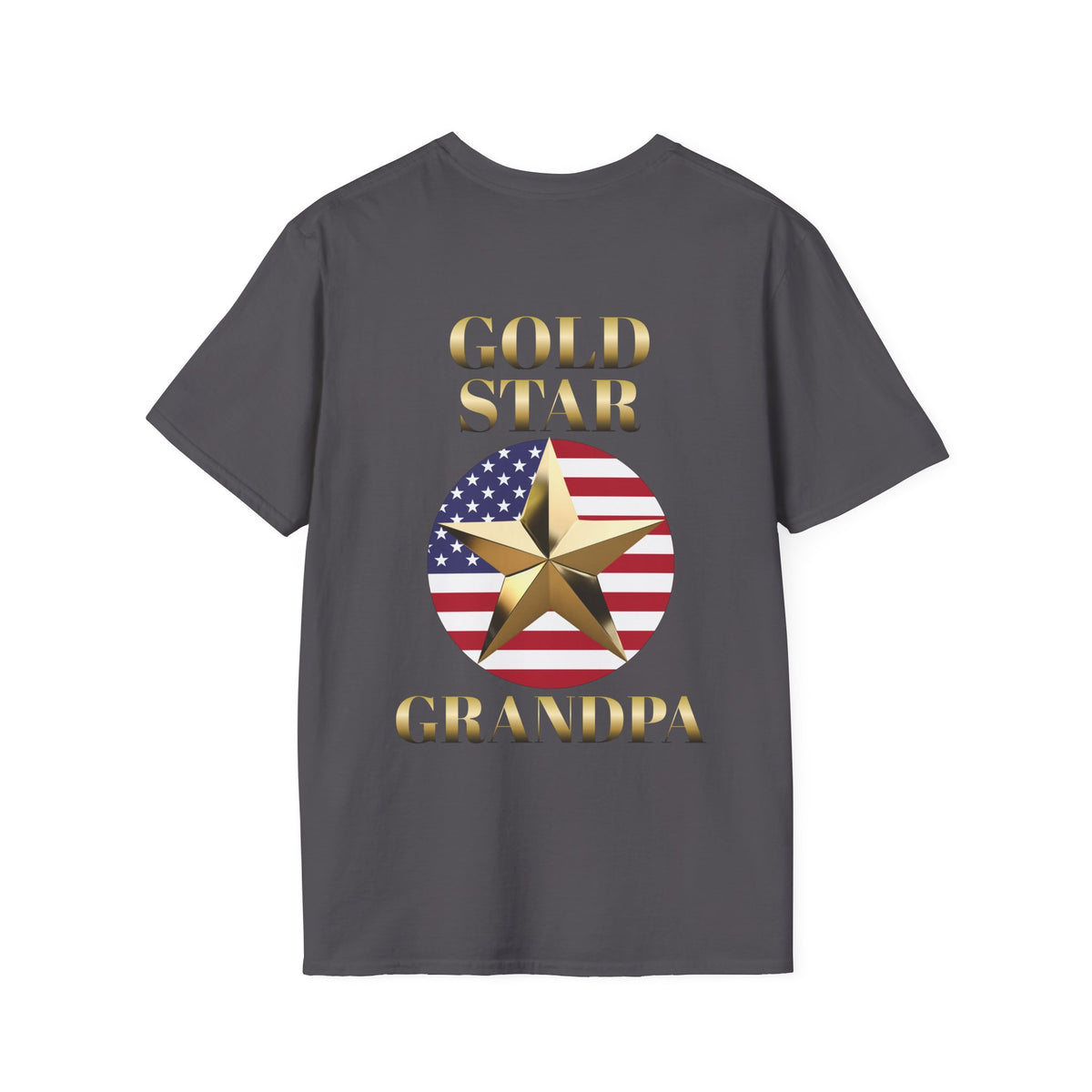 Gold Star Grandpa Forever Proud Adult T-shirt