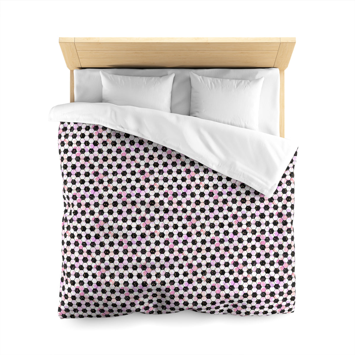 Pink Soccer Fever Microfiber Duvet Cover
