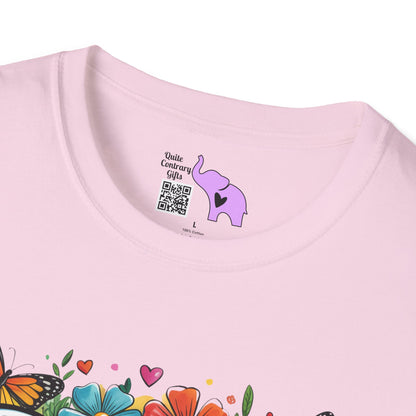 Floral Dog Mom Adult Unisex Tshirt