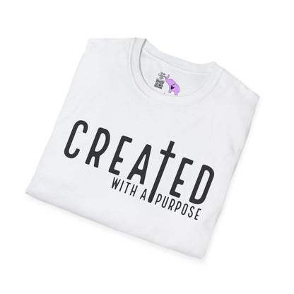 Created With A Purpose (with Cross) Adult T-shirt