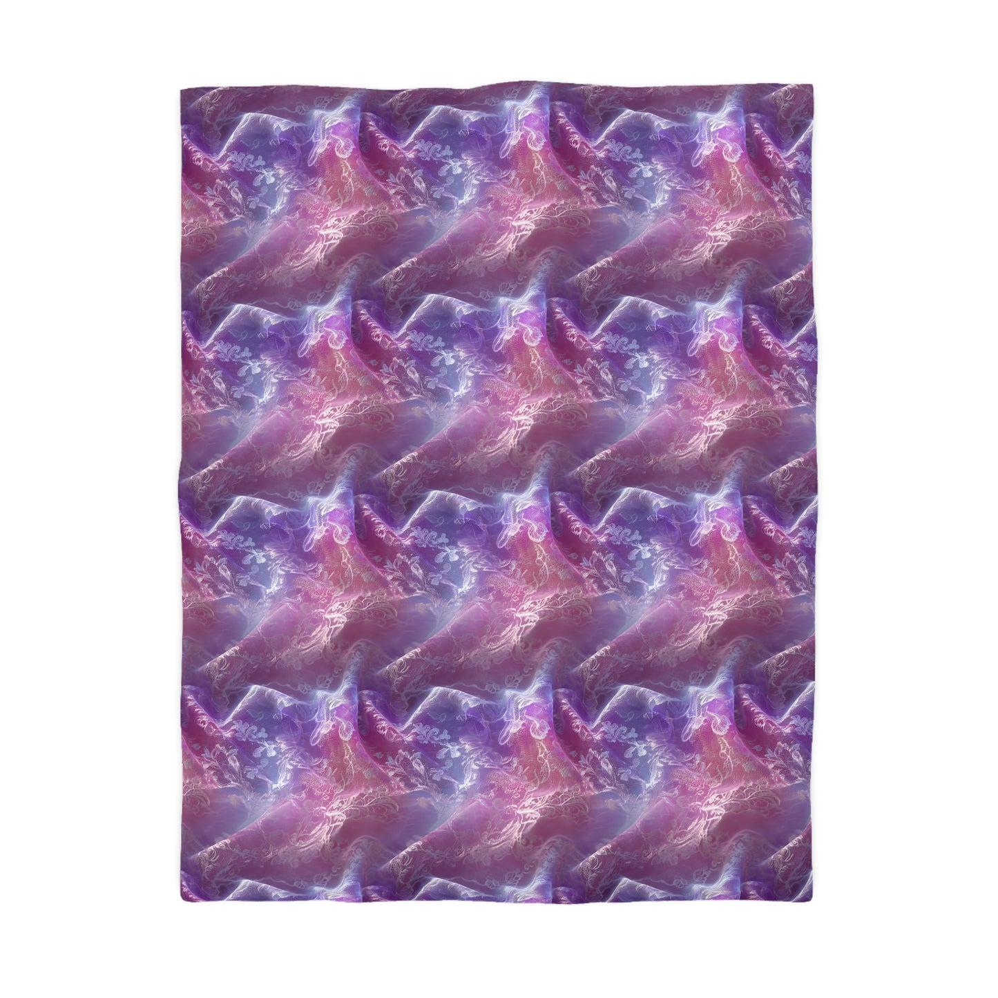 Blush Orchid Sheer & Lace Microfiber Duvet Cover