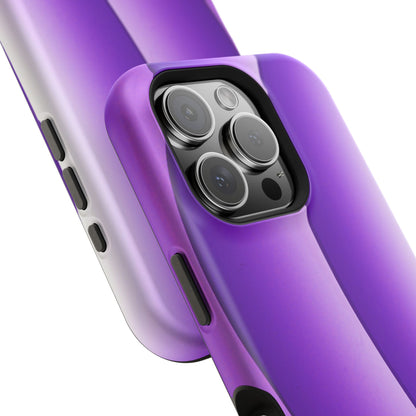 Purple Gradient Stripes MagSafe® Compatible Tough Case for iPhone