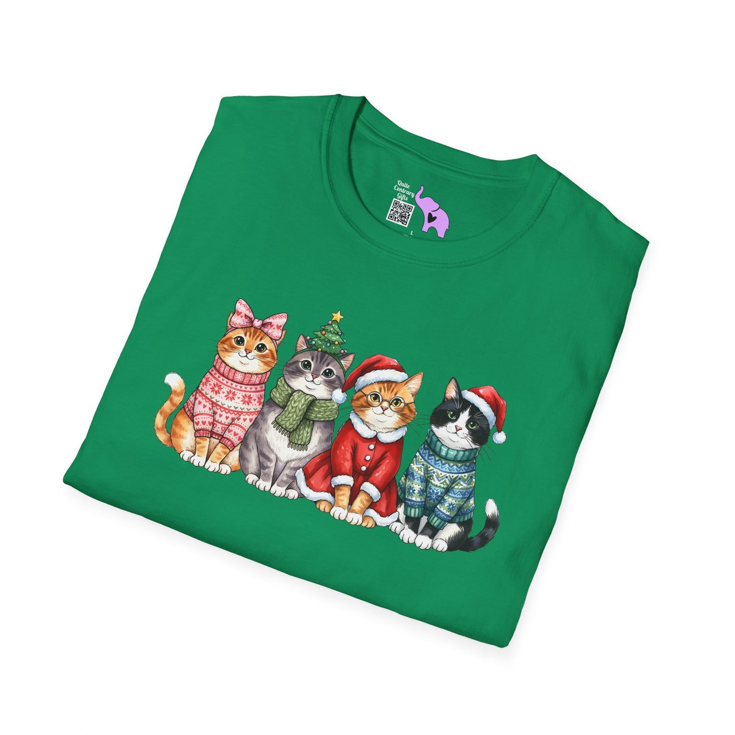Meowy Christmas Crew Adult T-shirt