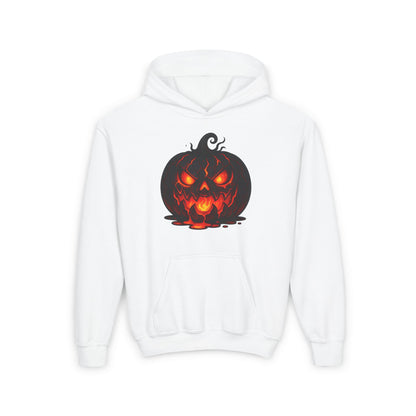 ""Inferno Jack-O’-Lantern Youth Heavy Blend Hoodie