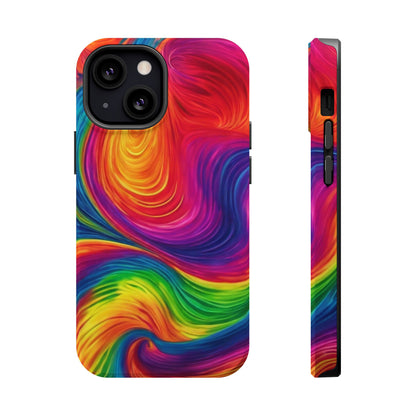 Tie Dye Color Swirl MagSafe® Compatible Tough Case for iPhone