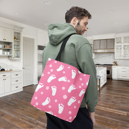 Baby Steps in Pink Canvas Tote Bag