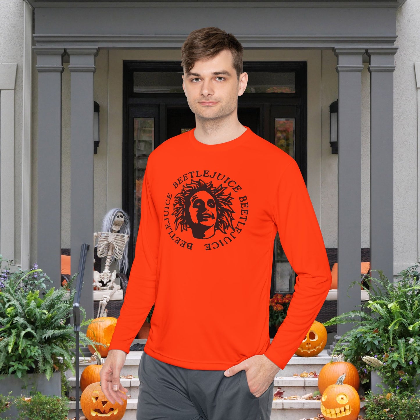 Beetlejuice x3 Adult Long Sleeve Tee