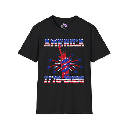 America 1776-2026 (Statue of Liberty) Adult T-shirt