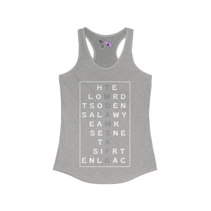 The World Doesn't Always Make Sense At First Glance Women's Ideal Racerback Tank