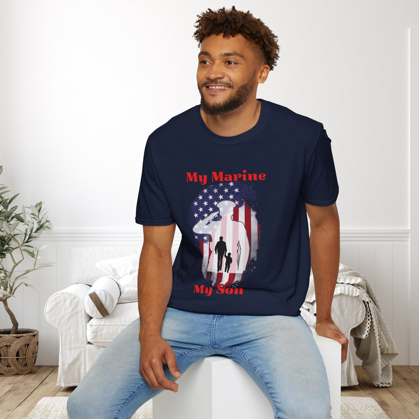 My Marine My Son (Dad) Adult T-shirt