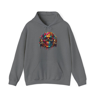 Colorful Skull & Car Heavy Blend™ Hooded Sweatshirt