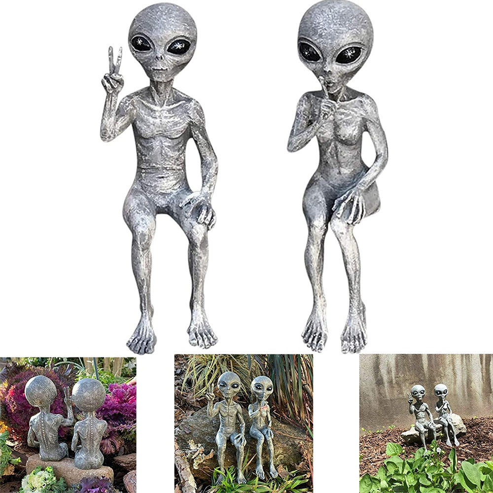 Extraterrestrial Garden Visitor Resin Statue
