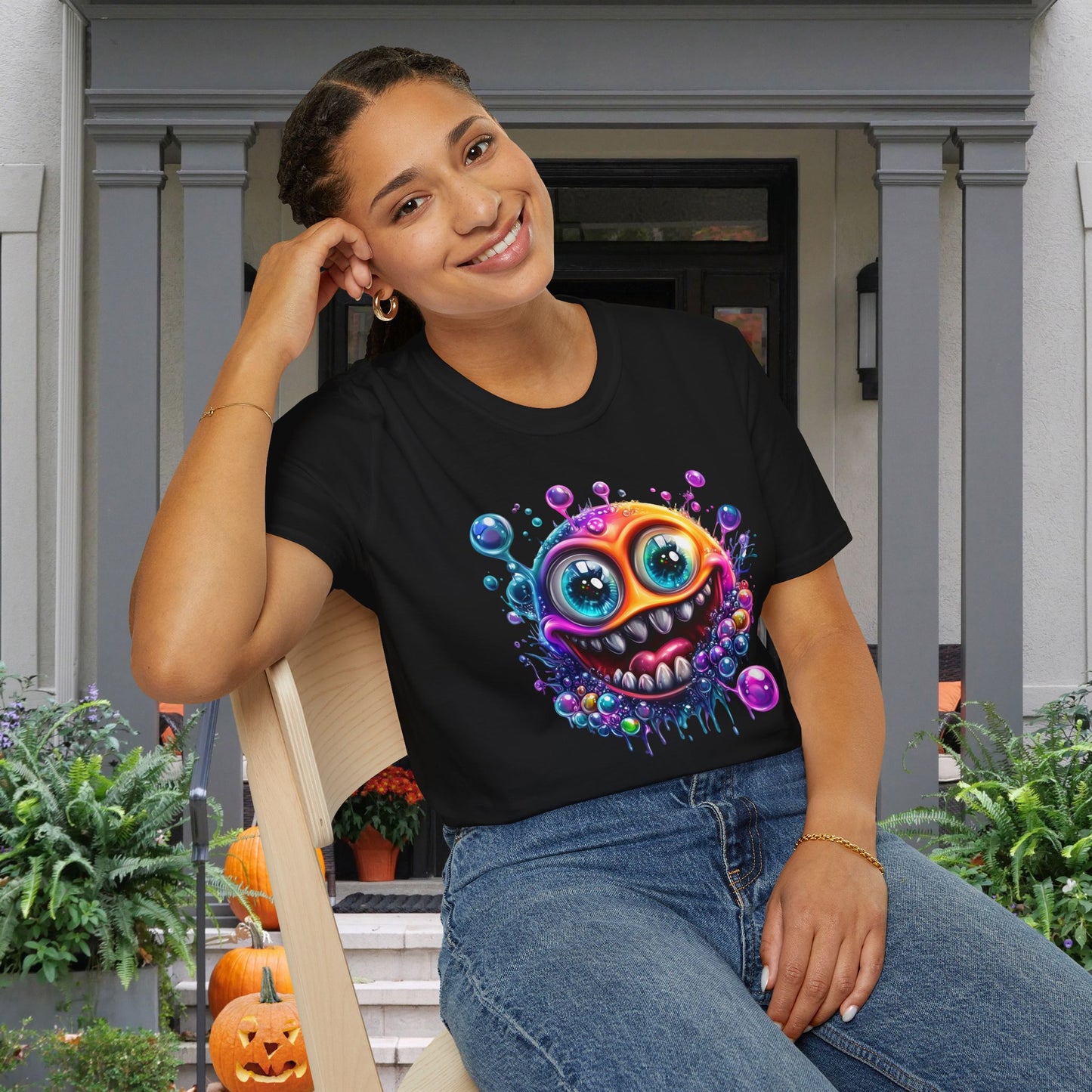 Bubbly Monster Adult T-shirt