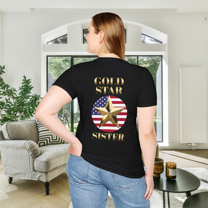 Gold Star Sister Forever Proud Adult T-shirt