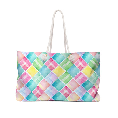 Watercolor Weave Weekender Bag