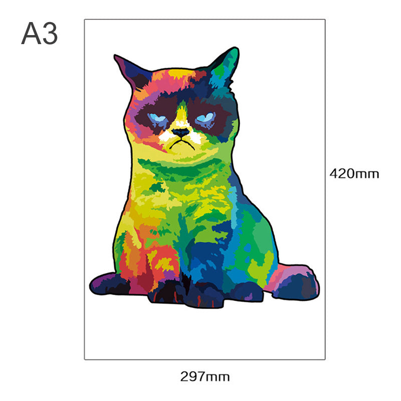 Colorful Cat Wooden Jigsaw Puzzle