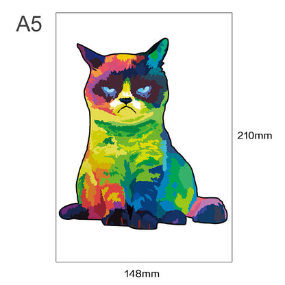 Colorful Cat Wooden Jigsaw Puzzle