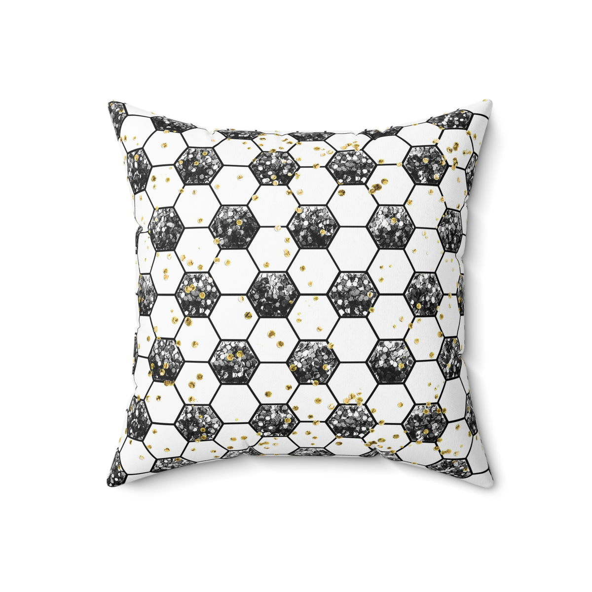 Soccer Gold Rush Throw Pillow